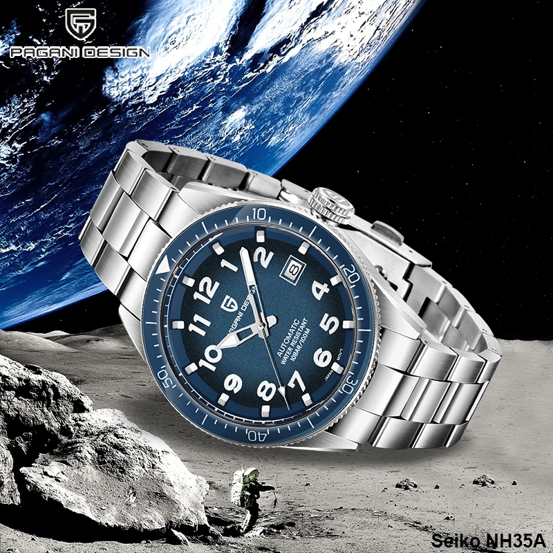 Роскошные Механические Мужские часы PAGANI дизайнерские брендовые модные