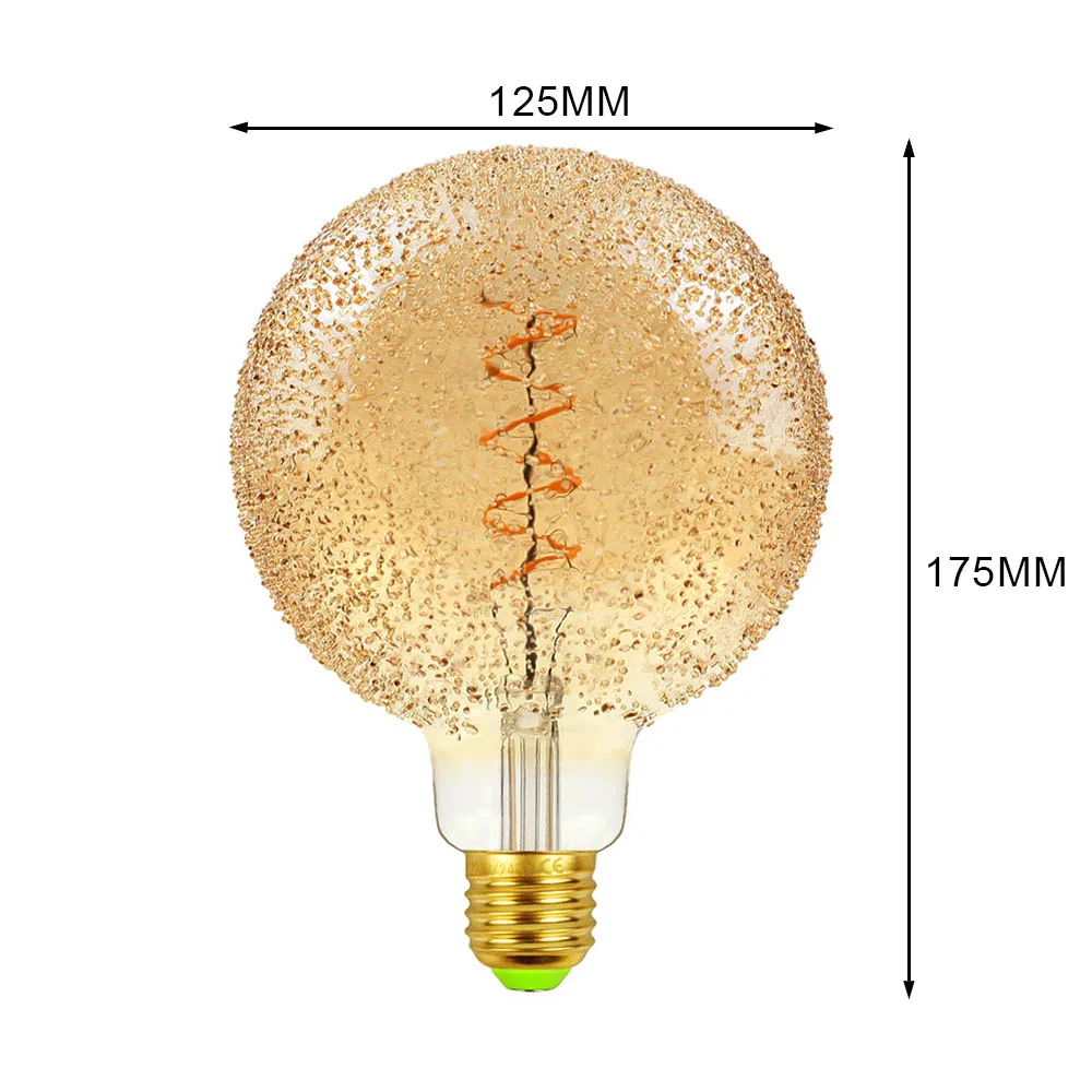 Led Bulbs Vintage Light Bulb G125 Bubble Globe Bulb 4W Dimmable 220V 110V Led Filament Edison Bulb Decorative Ligth Bulb