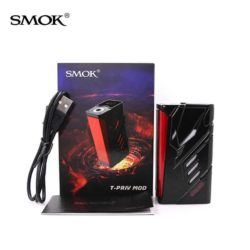 Оригинальный SMOK T PRIV мод 18650 батарея 220 Вт 9 цветов режимы настройки led вейп