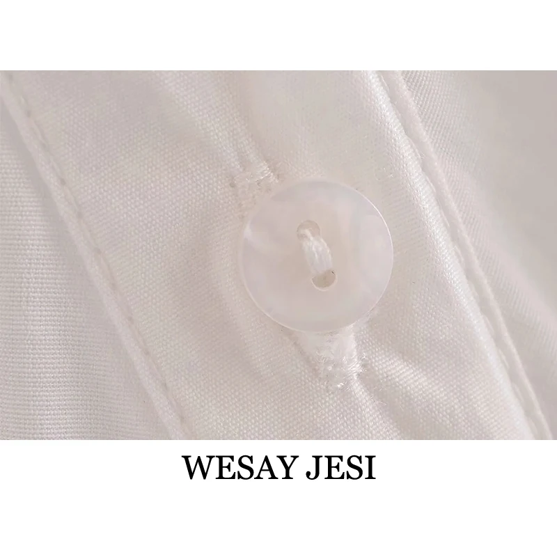 

WESAY JESI 2021 Women Summer Dress Chic Mid-length Shirt Dress Elegant Bowknot Long Sleeve Oversized Ladies Casual Loose Dress