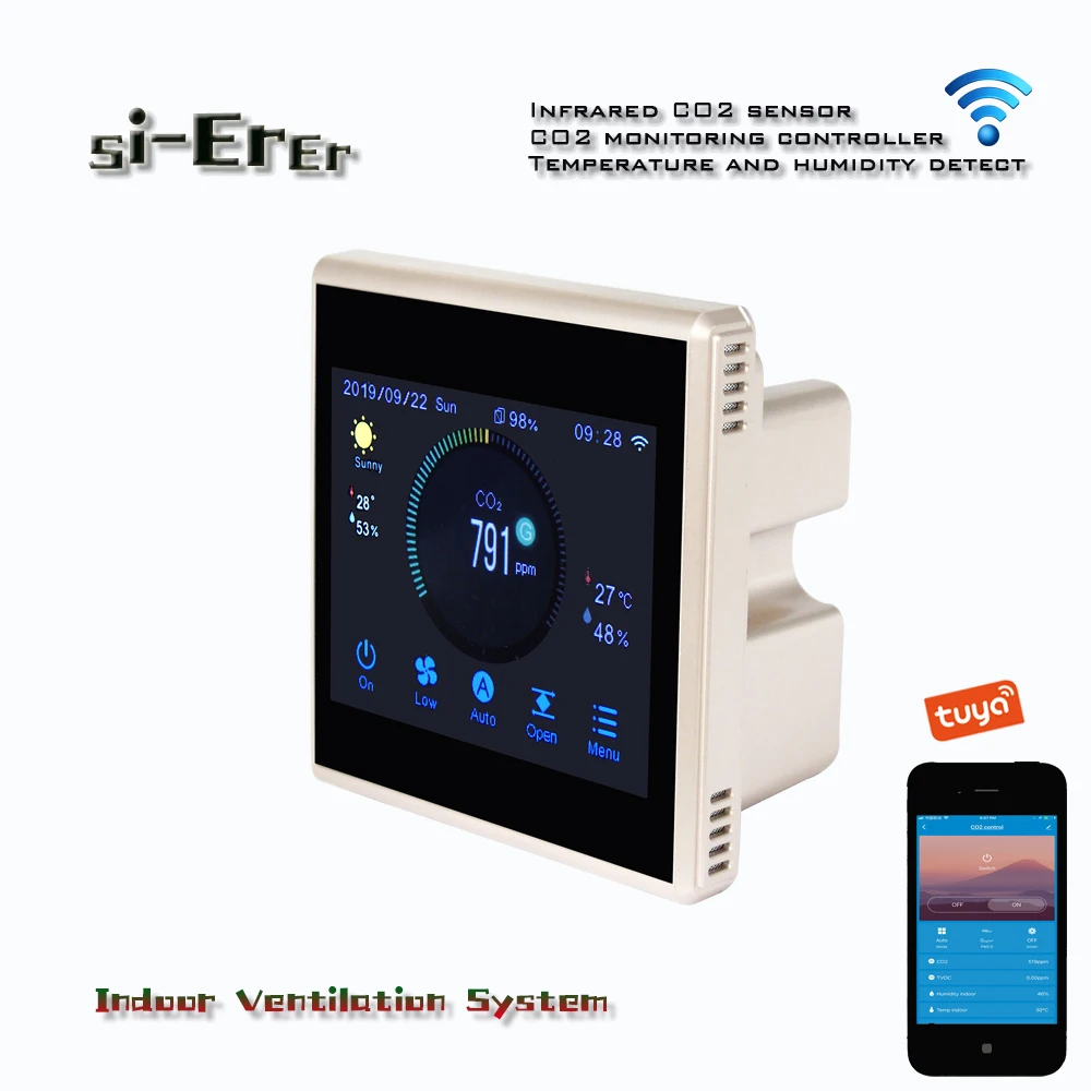 Инфракрасный газоанализатор с Wi Fi и управлением через приложение Tuya детектор