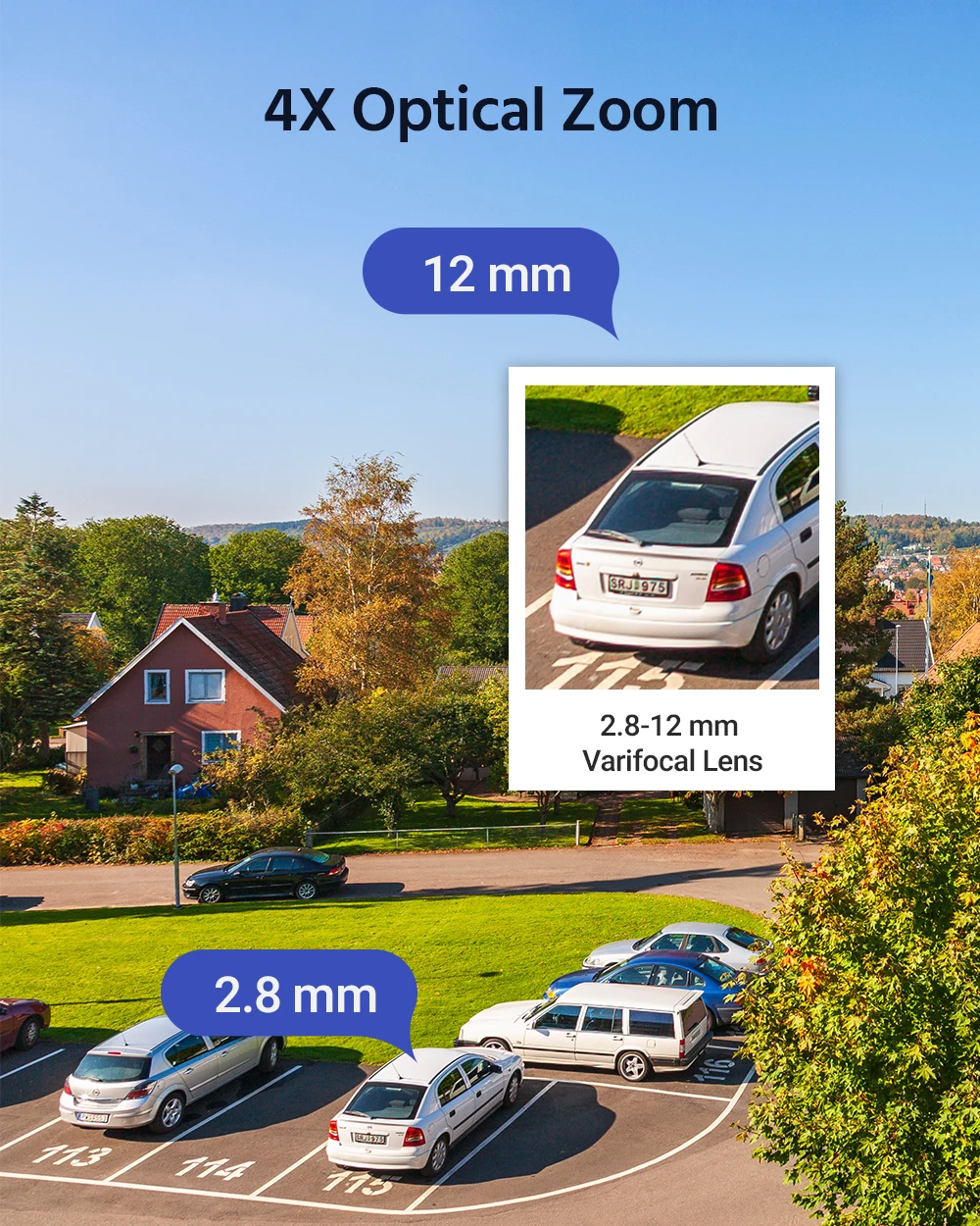 Камера видеонаблюдения ANNKE Smart 4 МП IP-камера безопасности с поддержкой POE 4-кратным