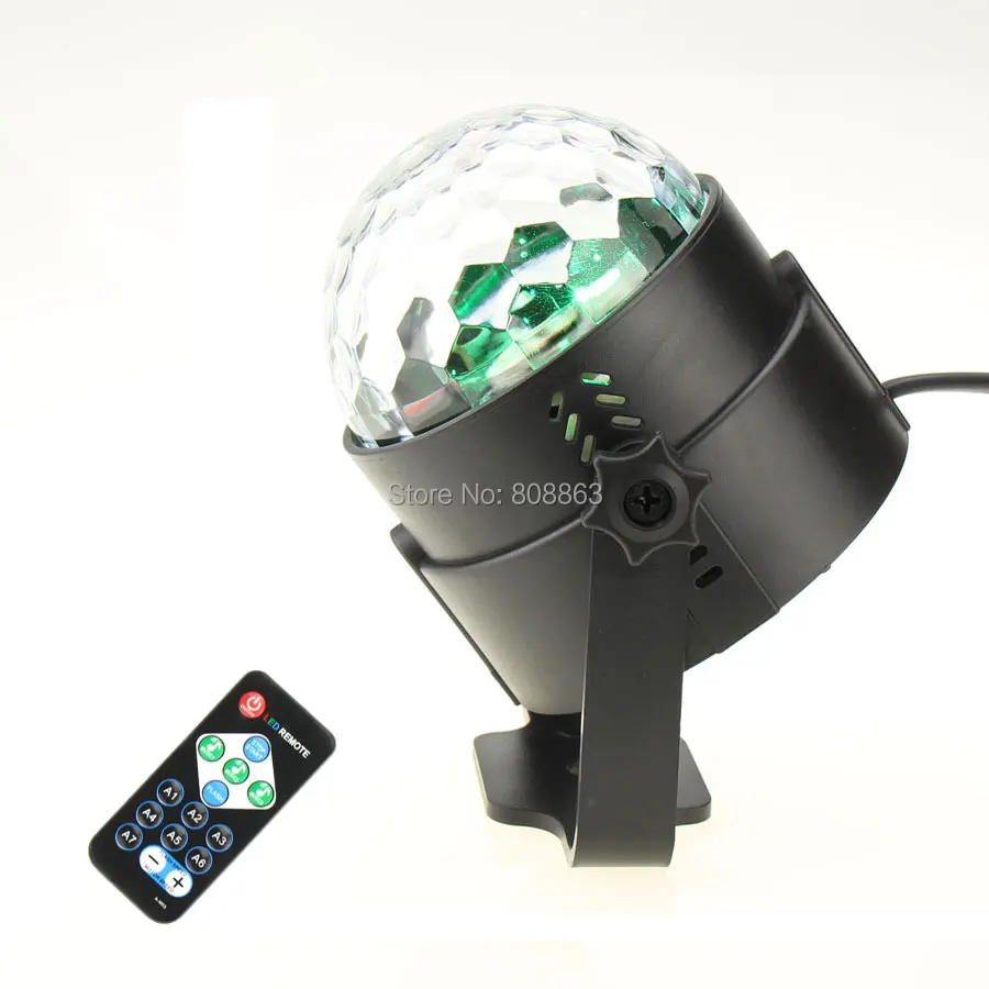 

ESHINY MINI 3W Crystal Magic Ball RGB LED Stage Effect Light Rotating Full Color DJ Dace Party Room Disco Bulb Lamp R5