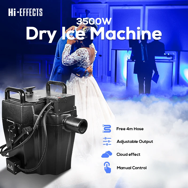 Online Máquina de niebla de hielo seco de 3500W, máquina de humo baja para fiestas, bodas, conciertos, equipo de efecto de escenario