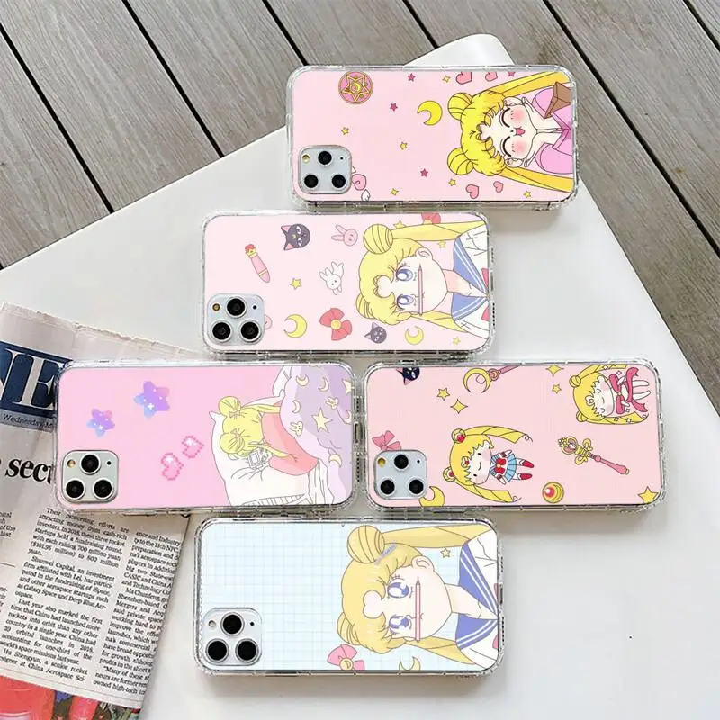 

Lovely Sailors Cute Moon Phone Case Phone Case For iPhone 6 7 8 Plus 11 12 ProMax X XR XS Max SE Soft cover
