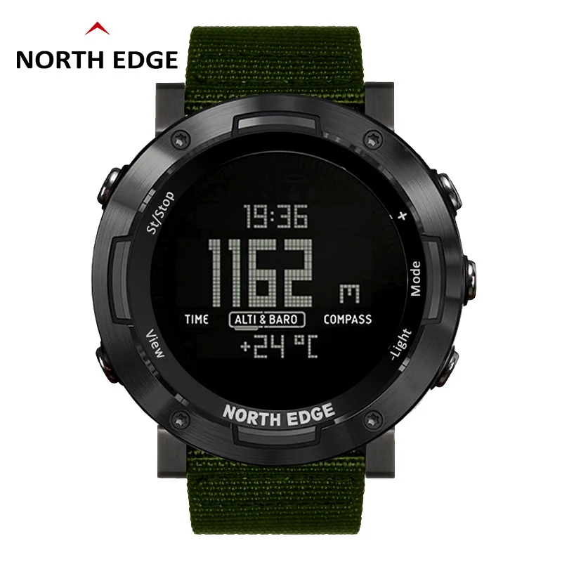 Мужские спортивные часы NORTH EDGE альтиметр барометр компас термометр шагомер