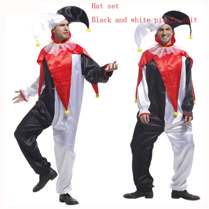 

halloween Adult male clown and pirate costume cosplay costume suit anime kids