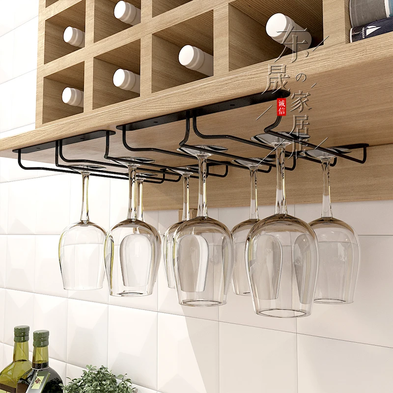 

Punch-Free Wine Cup Holder High Household Foot Cup Holder Hanging Wine Glass Upside down Storage Rack