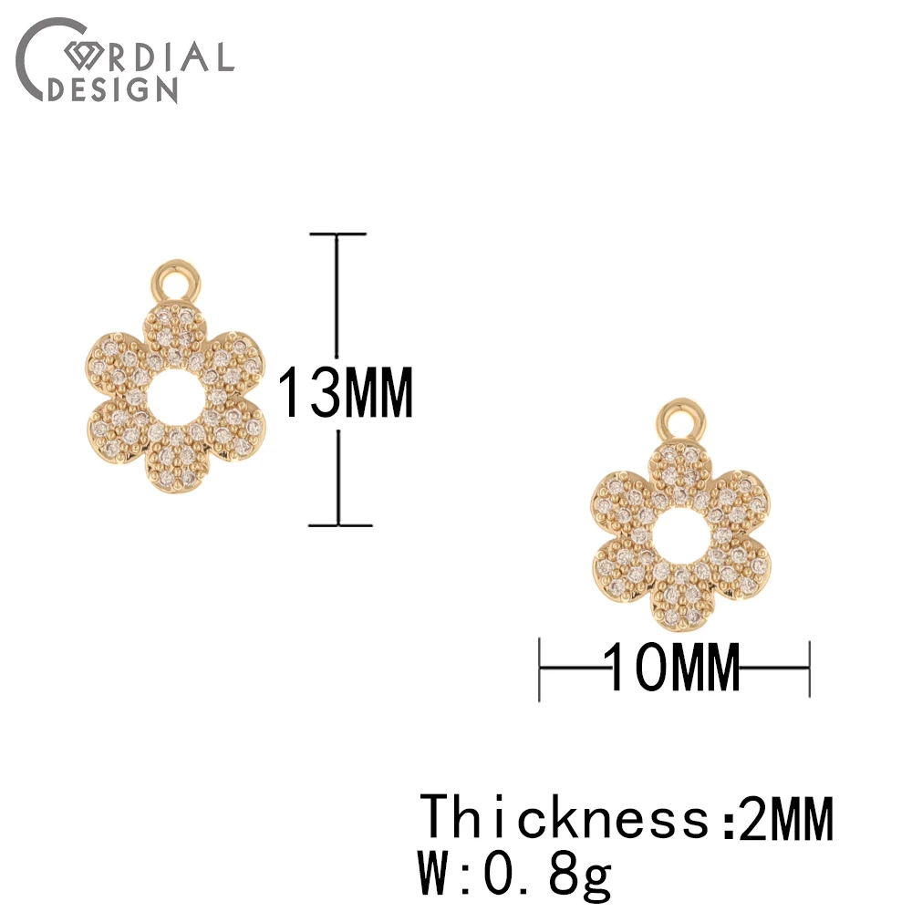 

Cordial Design 20Pcs Jewelry Accessories/CZ Charms/Genuine Gold Plating/Hand Made/DIY Pendant/Earrings Findings & Components
