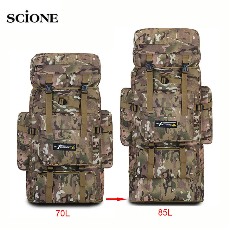 

70L 85L Tactical Bag Military Backpack Mountaineering Men Travel Outdoor Sport Bags Molle Hunting Camping Rucksack 2019 XA686WA