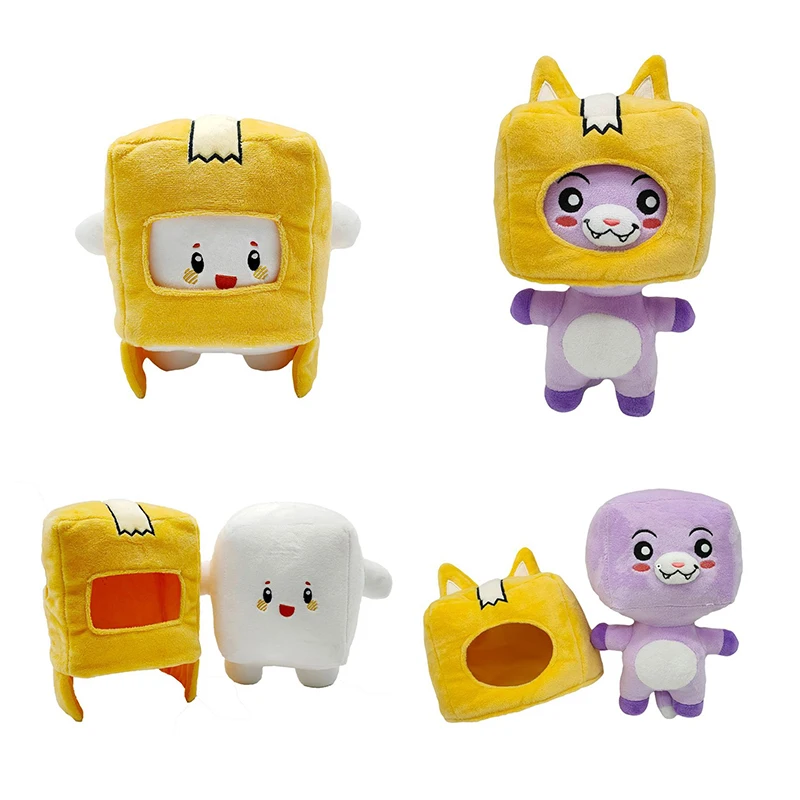 

3Pcs/Set Lankybox BOXY + FOXY + ROCKY Plush Soft Stuffed Toy Kid Game Figure Plushie Dolls Best Birthday Gifts For Boys Girls
