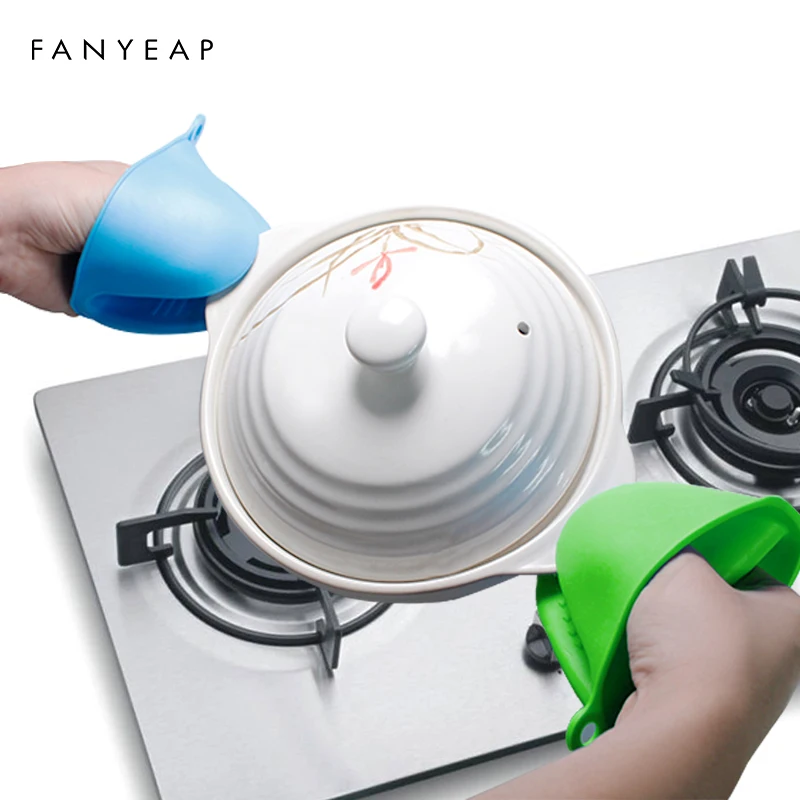 

Kitchen household microwave oven baking oven special anti-scalding silicone gloves for baking thickening heat insulation and hig