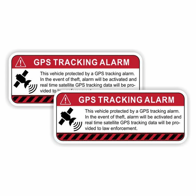 

2PCS Warning Reflective Car Sticker GPS Tracking Alarm Accessories Sunscreen Vinyl Decal for Motorcycle