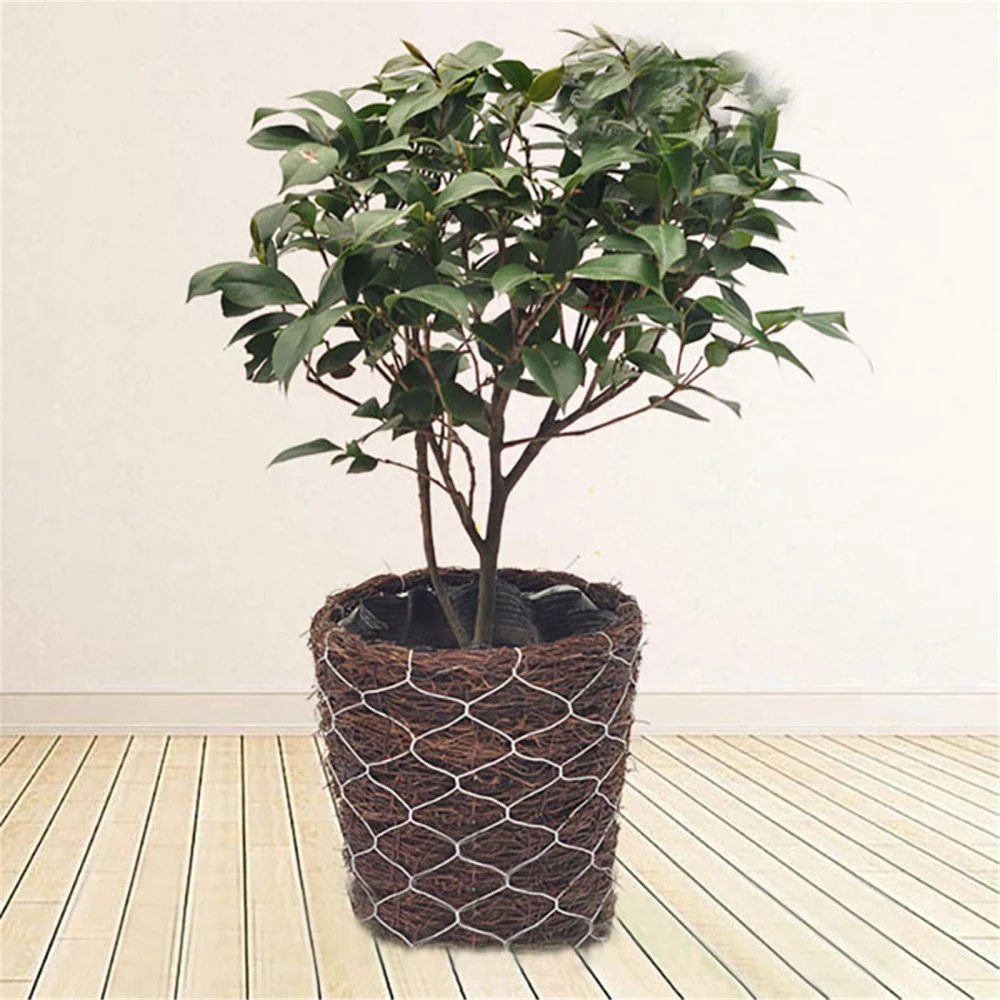 

Basket Pot Flower Pots Indoor Outdoor Natural Woven Garden Decorative Rattan Plastic Home Lining Planter