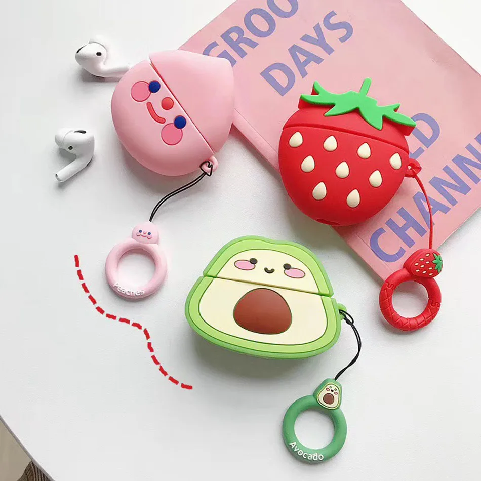 Чехол для наушников Airpods 2 силиконовый с 3d-изображением милой собаки поросенка