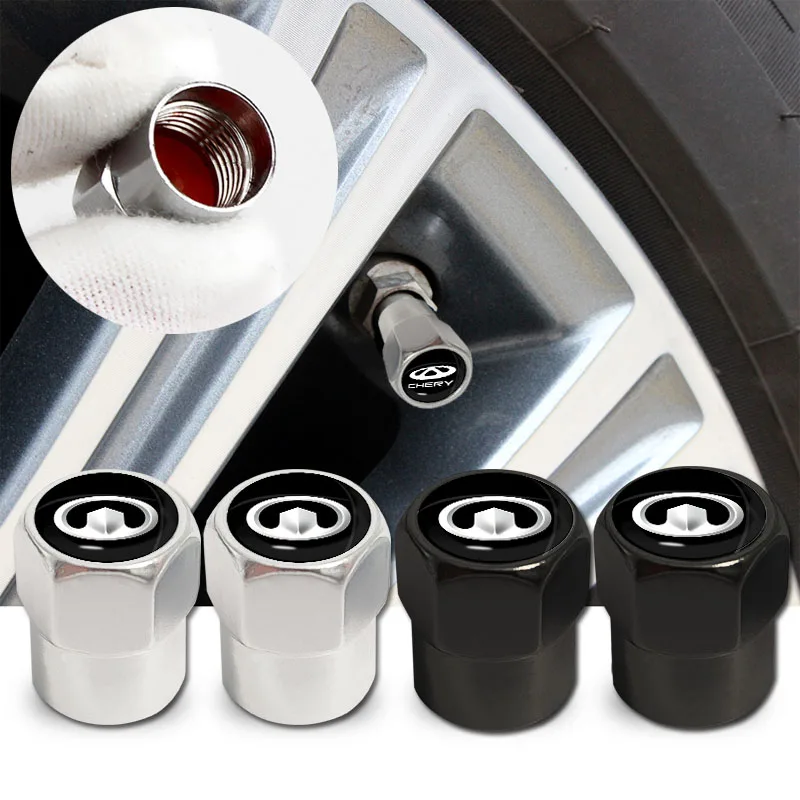 

4pcs Car Tire Valve Cap Metal Door Core Hexagonal Valve Cover for Great Wall Poer 2021 M4 Voleex C30 Pao Havals H3 Wingle 5 6