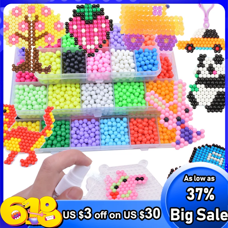Набор Бусин Хама для аквабидс дополнительные шарики 4 мм пазлов сделай сам