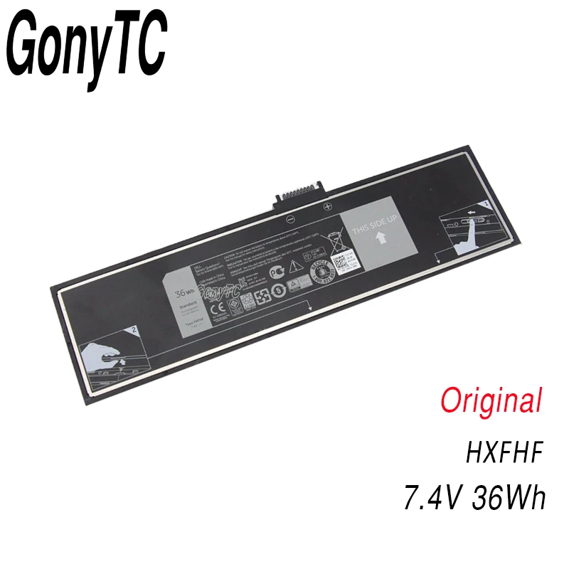 Black GONYTC 7,4 v 36wh HXFHF Аккумулятор для ноутбука DELL для Venue 11 Pro(7130) 11 Pro(7139) 11 Pro 7140 - Цвет: Black