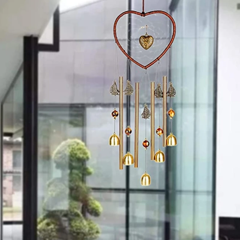

Heart Wind Chimes Living Yard Garden Hanging Windchimes Home Decor Ornaments Dre 95AA