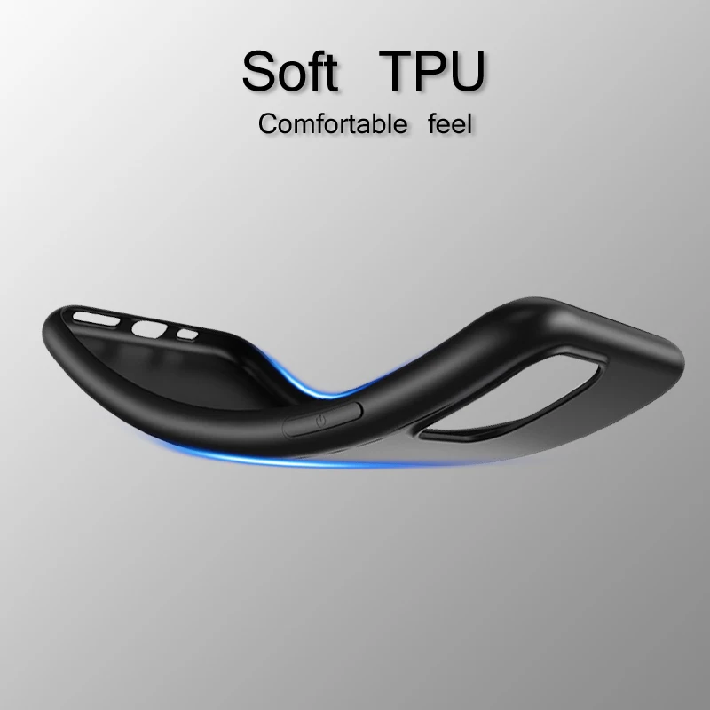 Мягкий чехол из ТПУ для телефона iPhone 11 Pro Max 2019 черный Ультратонкий и тонкий