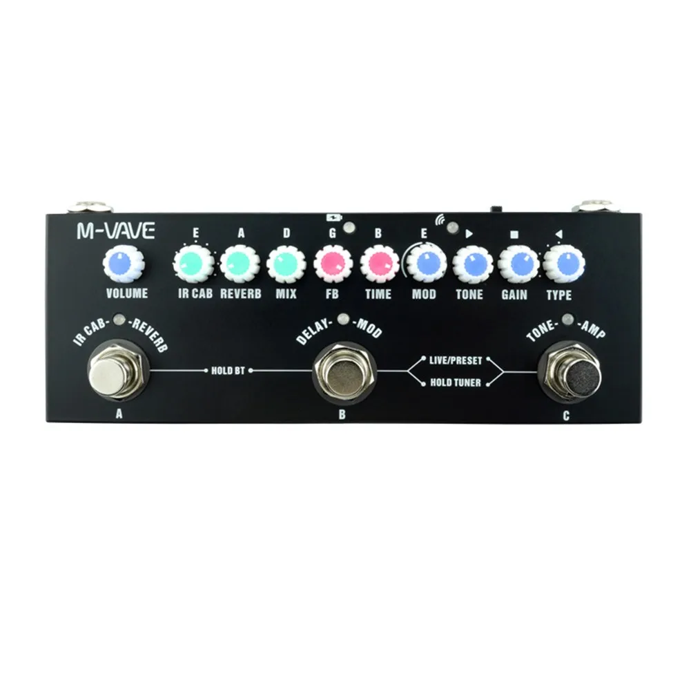 

M-VAVE CUBE BABY Rechargeable Multi Effects Pedal Delay Chorus Phaser Reverb Support PC Importing 3rd Party EGuitar Multi-effect