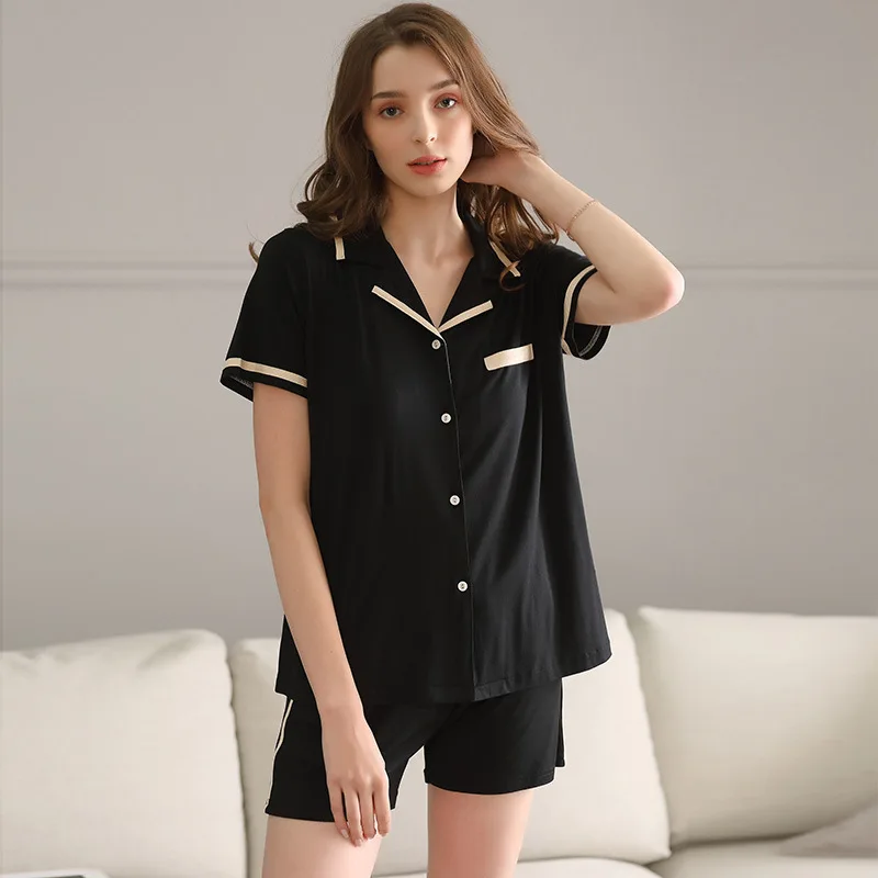 Comfy modal homelloth для женщин летние короткие штаны с коротким рукавом костюм сна