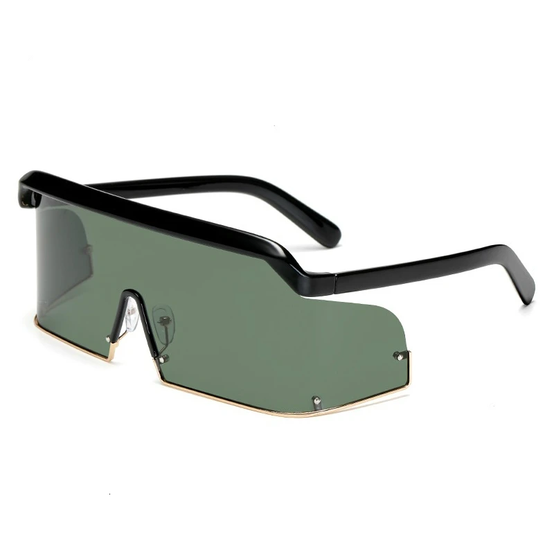 Женские солнцезащитные очки без оправы брендовые дизайнерские авиаторы черного