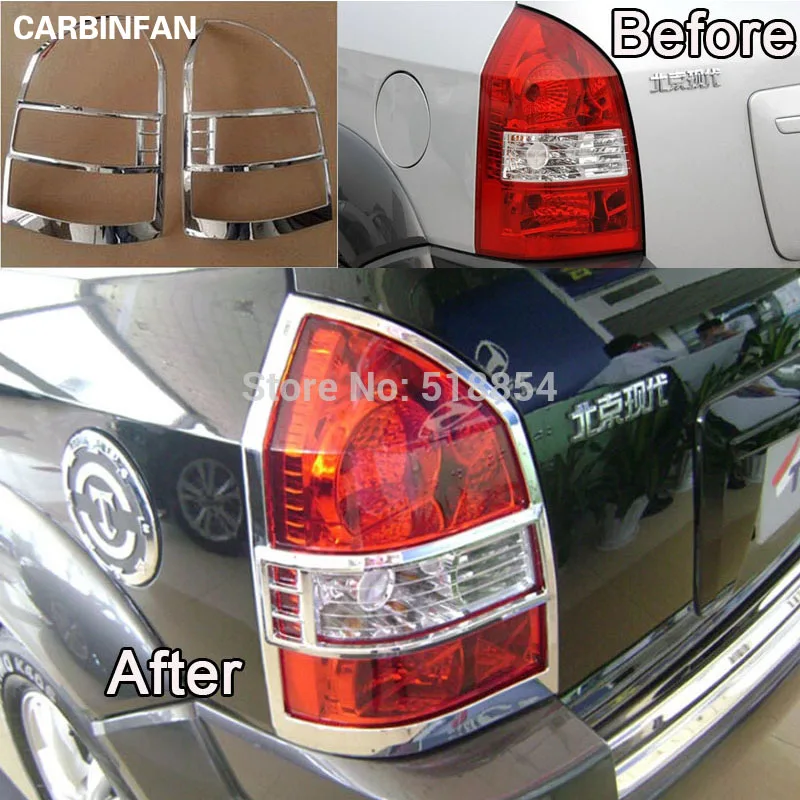 ABS Хром Задняя фара крышка отделка 2 шт./компл. для 2005 2006 2007 2008 2009 Hyundai Tucson|cover cut|cover