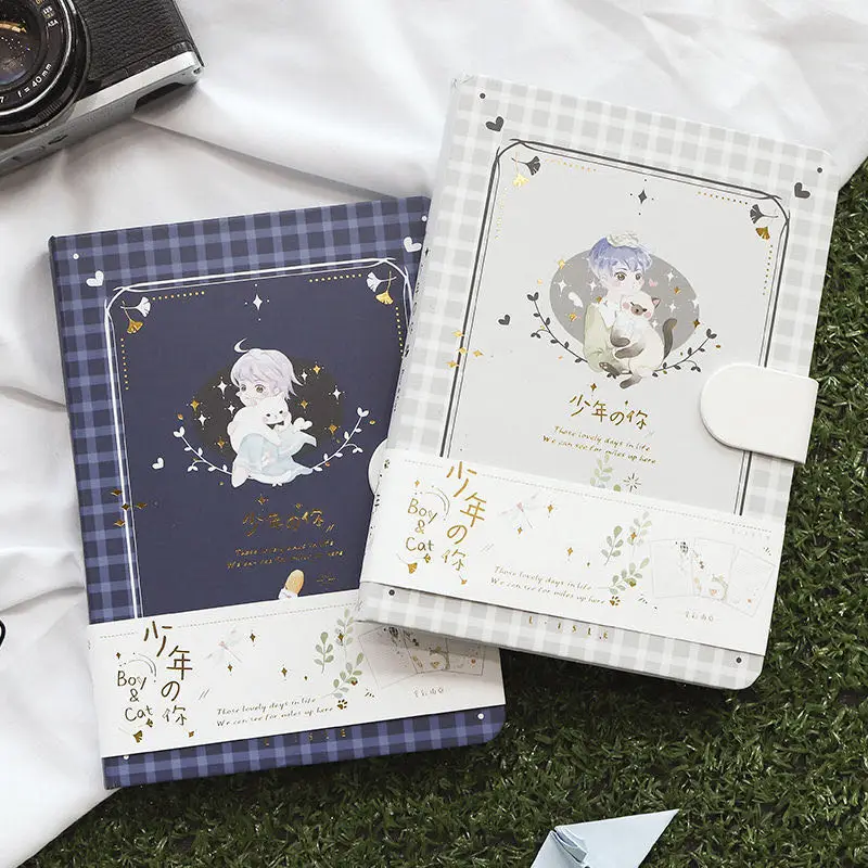 Блокнот A6 в твердом переплете из искусственной кожи для мальчиков и кошек