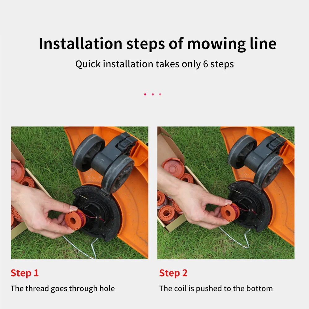 10pcs String Trimmer Spool Line Grass Cut Strimmer Nylon Lines Lawn Mower Accessories For WORX Garden Outdoor | Инструменты