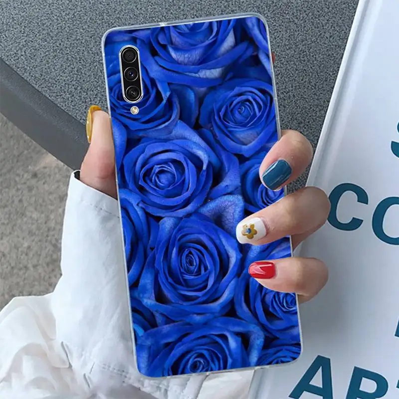 

Flowers Blue rose love Phone Case For Samsung Galaxy S5 S6 S7 S8 S9 S10 S10e S20 edge plus lite