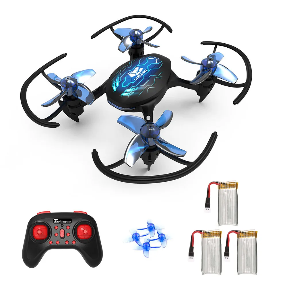 EMAX легкая игрушка ThrillMotion Cyber-Rex мини-Дрон RTF RC нано-Квадрокоптер 360 откидная высота