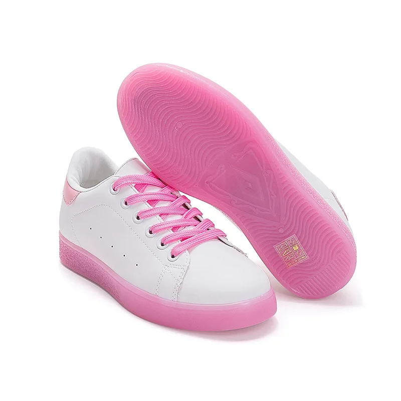 Новинка 2019 женские белые туфли с желеобразной подошвой студенческие кружевные