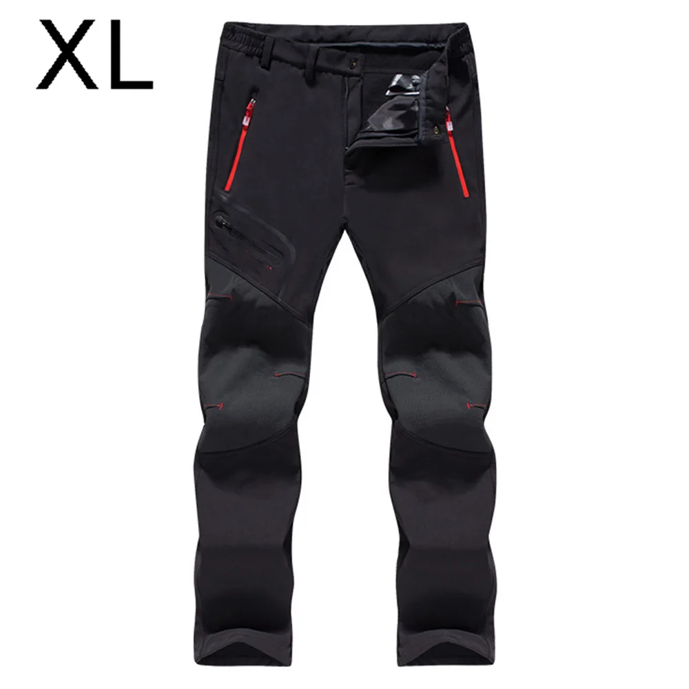 

Men Oversized Plus size Winter Softshell Fleece Outdoor Pants Trekking Fish Camp Climb Hiking Ski Warm Travel Trousers
