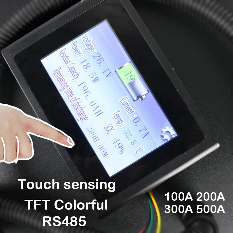 Сенсорный ЖК дисплей с TFT цветным экраном от 8 в до 120 В счетчик кулонов измеритель
