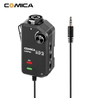 comica ad2 xlr 6 35mm microphone preamp with xlrguitar interface adaptor for iphone ipad macpc android phone dslr cameras