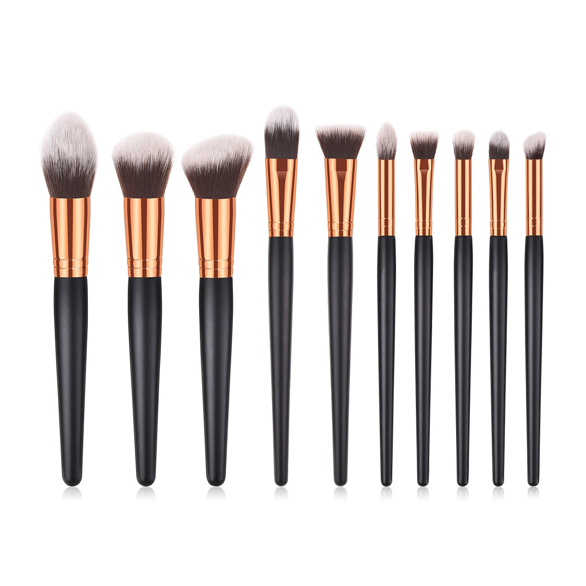 Набор кистей для макияжа 10 шт. растушевки основы контура теней век ресниц лица