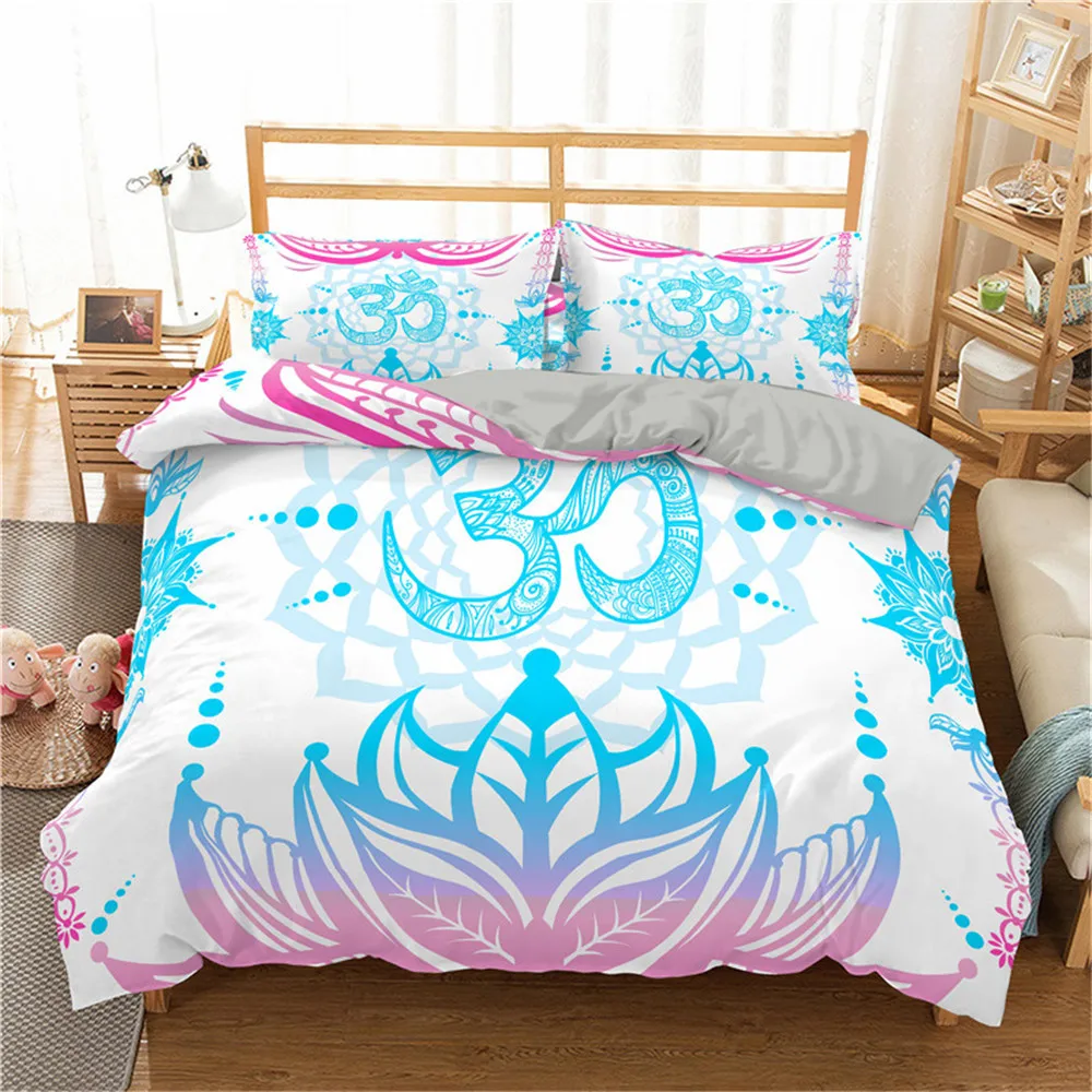 

3D 2/3 pcs Soft Comfortable Bed Covers Bedspread Home Textiles Printing Duvet Cover Set Bedding Sets King Queen Size