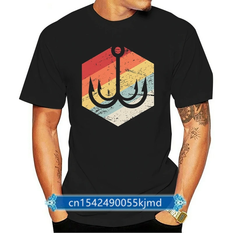 

Fish Hook | Retro Vintage Bass Fisher T-Shirt Print Tee Shirt Men Short Sleeve Tee T Shirt Fashion Summer