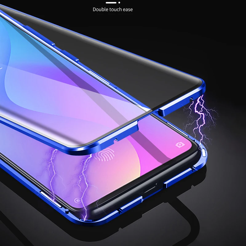 10 шт. Магнитная Адсорбция металлическое Стекло чехол для Xiaomi mi CC 9 9E 8 до 9 лет 6X A2 A3 Lite F1 Red mi Note 7 K20 Pro 7A CC9 двойной