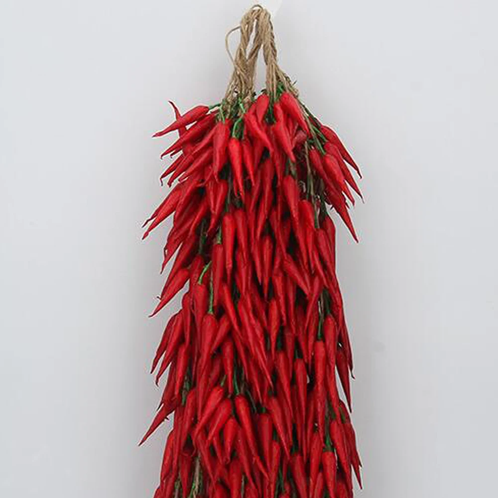 Красный чили поддельные перцы искусственный реалистичный растительные струны