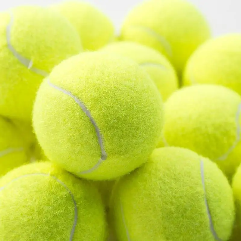 

Tennis Ball Fluorescent Yellow Rubber High Resilience Durable Tennis Practice Ball Training Equipment For Training Exercises