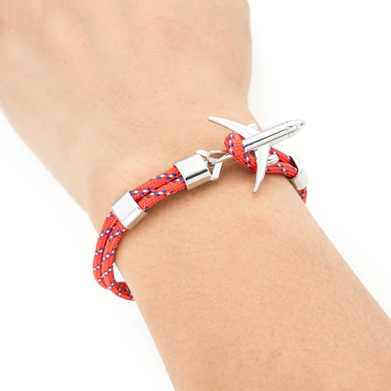 Браслеты с якорем в самолете для женщин и мужчин веревка выживания искусственный