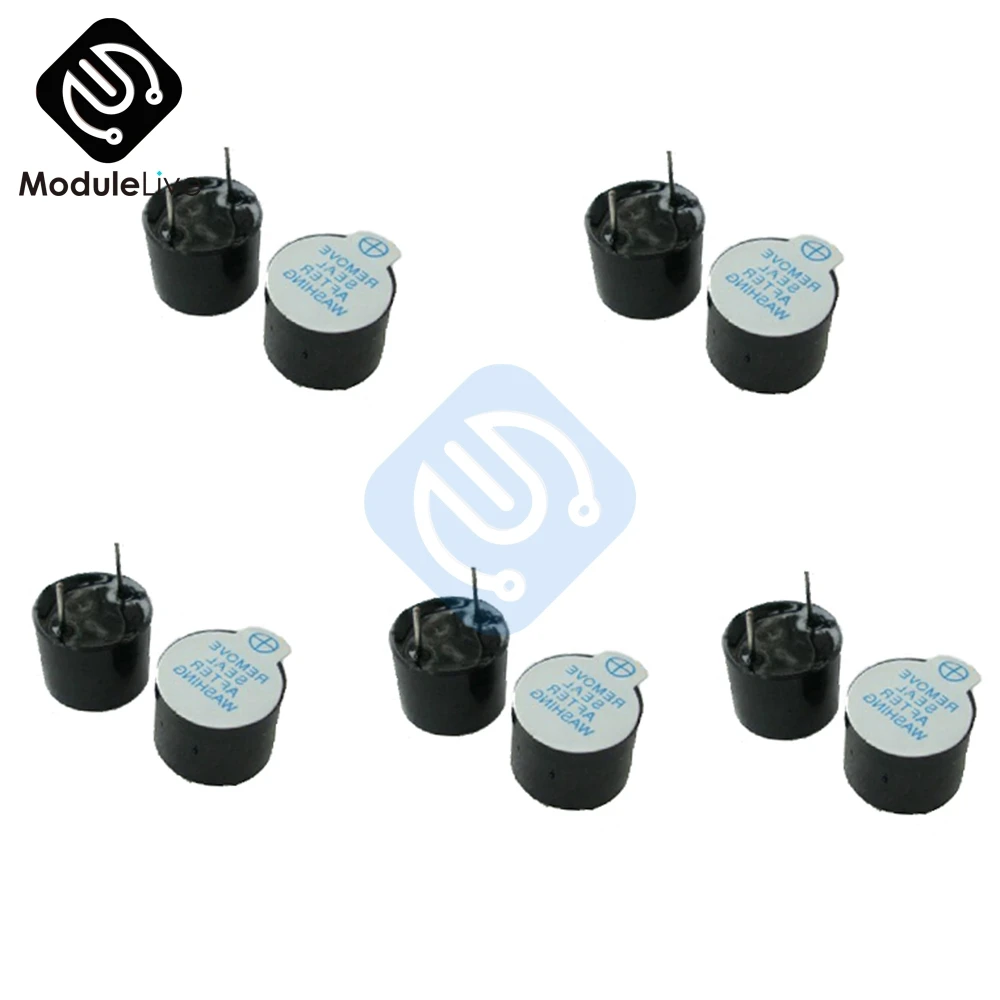 10 шт. 5 В активный зуммер магнитный длинный непрерывный телефон кольцо тревоги 12