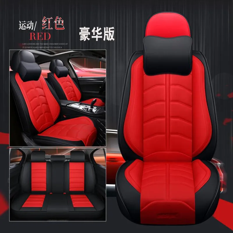 Deluxe Edition Высокое качество из искусственной кожи Чехол автокресла для Renault Captur Каптур QM3 Renault Duster(Передний+ задний) 5-сиденье Подушка для сидения - Название цвета: Deluxe Edition