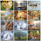 Алмазная 5D картина стразы, картина с полными квадратнымикруглыми искусственными лесными животными, мозаика для домашнего декора, подарок