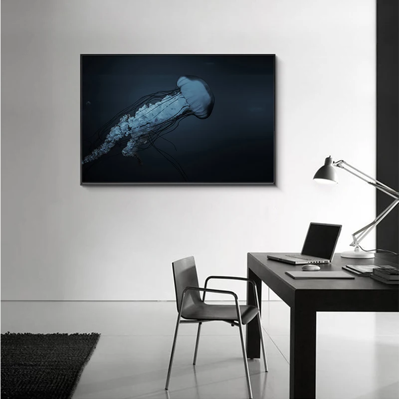 Медузы Морская картина жизнь художественный принт постер настенное украшение