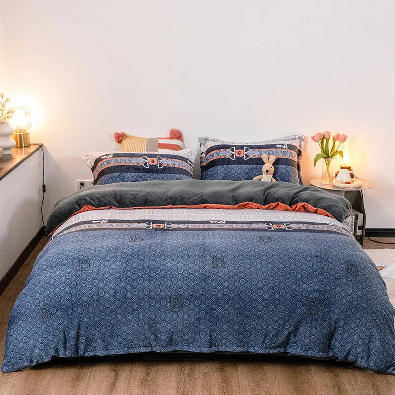 Королевский фланелевый шерстяной пушистый Комплект постельного белья мягкий