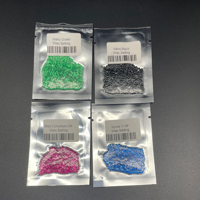 500 шт./лот 0 9 ~ 3 мм круглый блестящий нанозеленый камень 5A синтетический красный