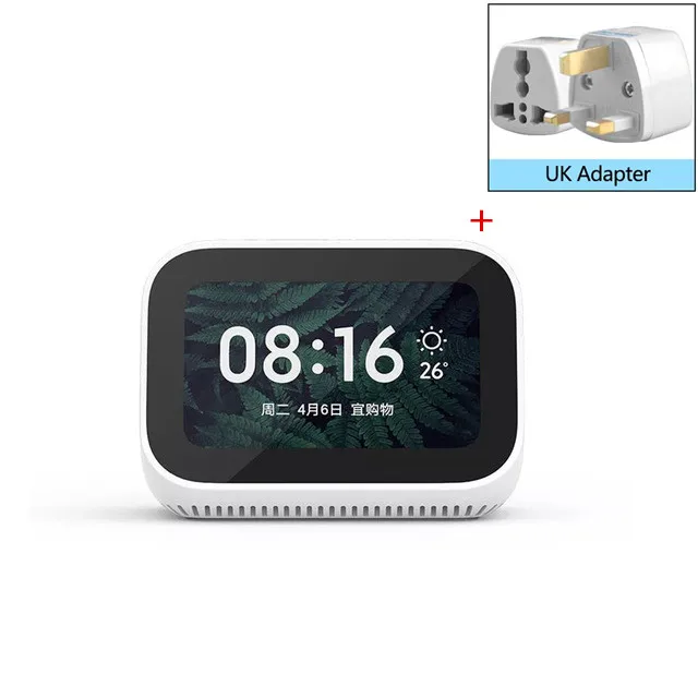Add UK Plug Xiao mi AI сенсорный экран Bluetooth 5,0 динамик 3,97 дюймов цифровой дисплей Будильник WiFi смарт соединение mi динамик - Цвет: Add UK Plug